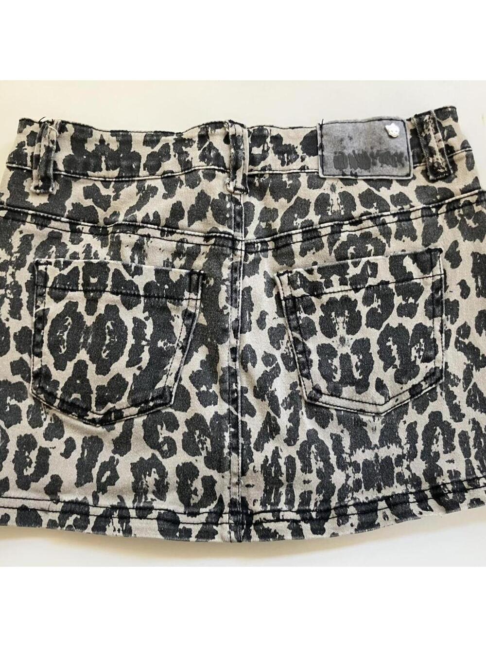 Abbey Dawn Leopard print mini skirt #leopardprint #miniskirt #skirt #y2k - Picture 4 of 6